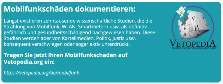 Mobilfunkschaden dokumentieren    https://vetopedia.org/de/startpage
